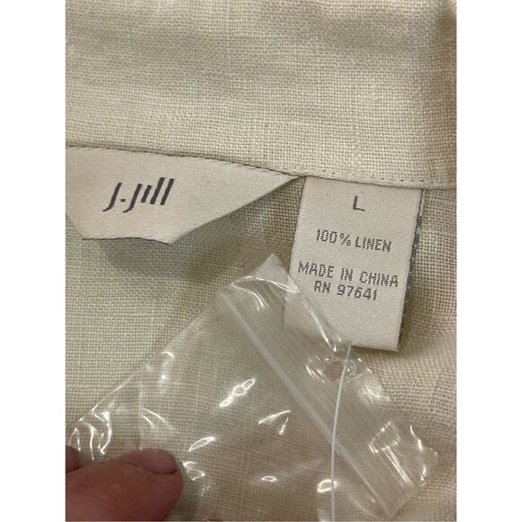 J. Jill women’s linen jacket size large tan NWT - Picture 7 of 7